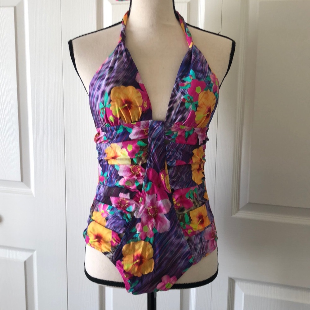 NWT Nanette Lepore Womens One Piece Swimsuit Large
